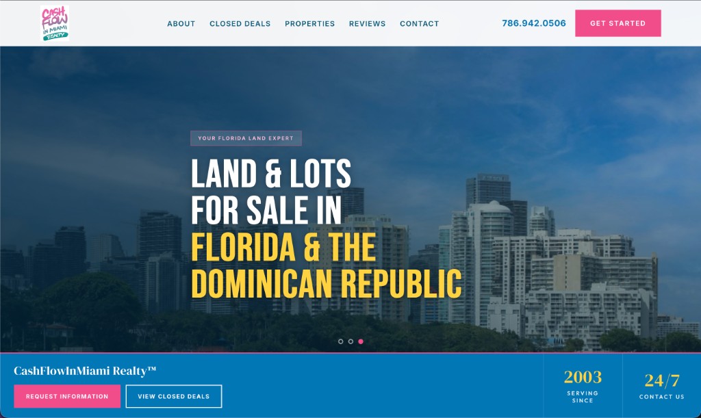 Homepage preview of CashFlowInMiami Realty